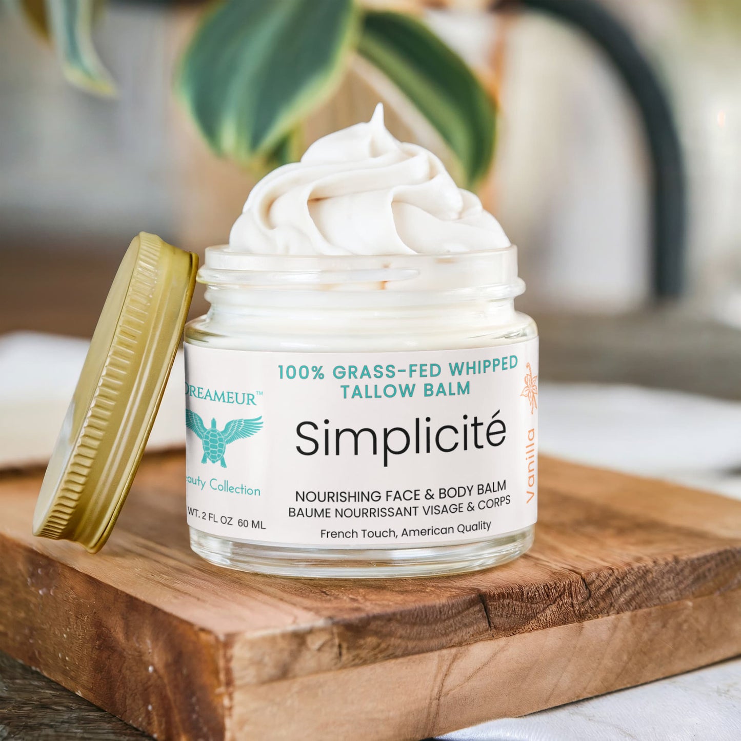 Whipped Grass-Fed Tallow Balm with Vanilla Bean