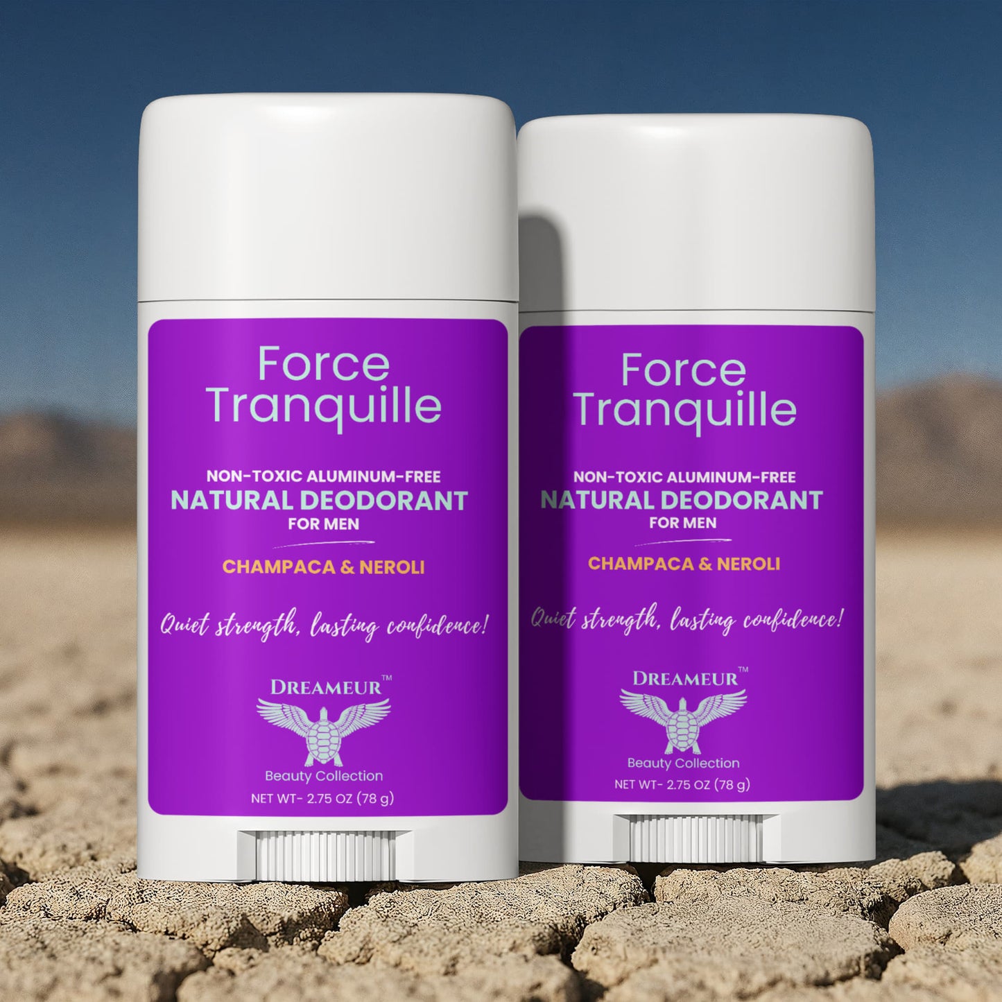 2 Pack Natural Deodorant for Men - Force Tranquille