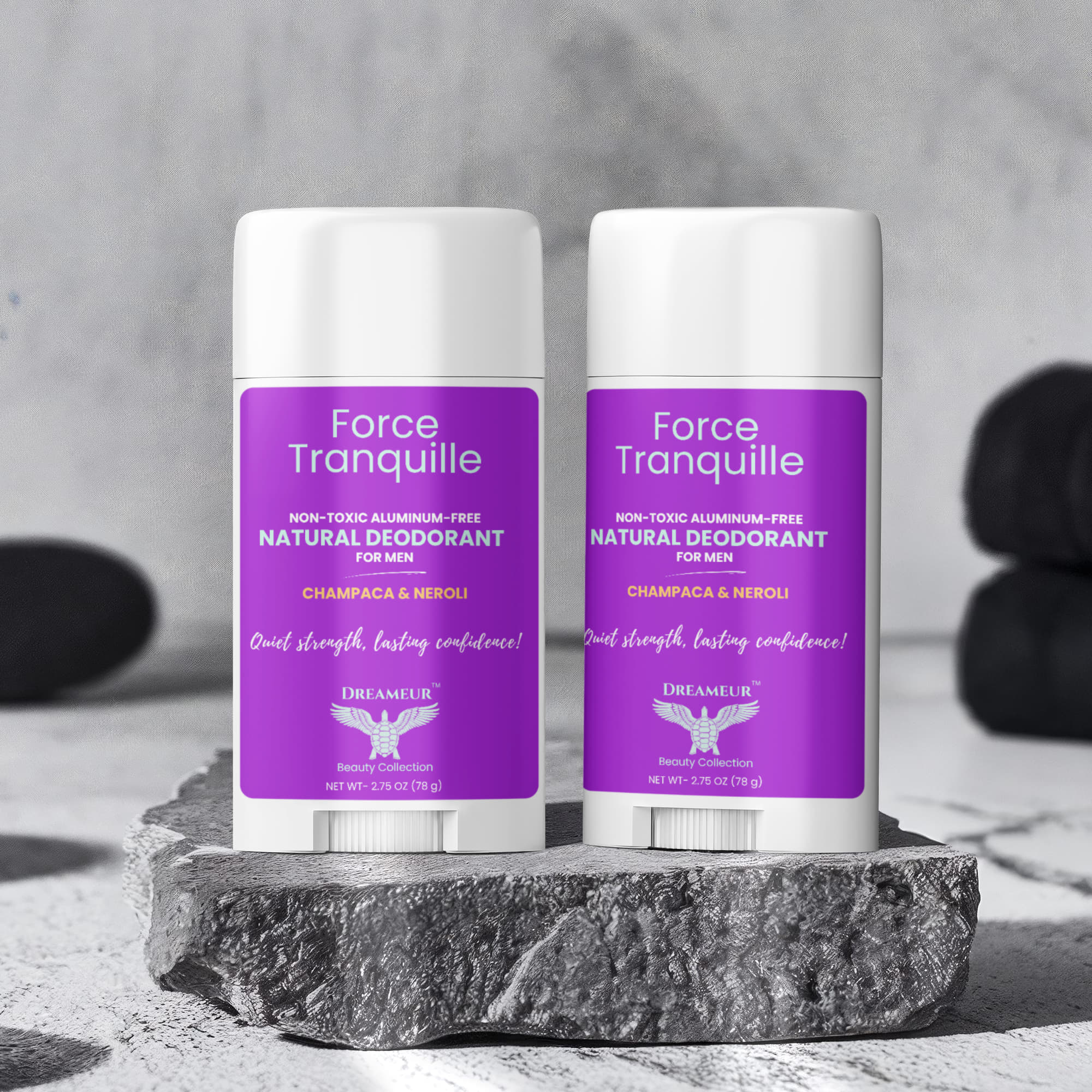 2 Pack Natural Deodorant for Men - Force Tranquille