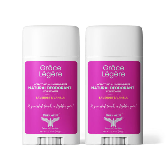2 Pack Natural Deodorant for Women - Grâce Légère
